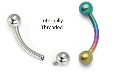 Tilum 14g Internal Titanium Bent Barbell - Price Per 1