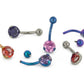 Tilum 14g 7/16" Internal Titanium Prong Set Jewel Belly Button Ring