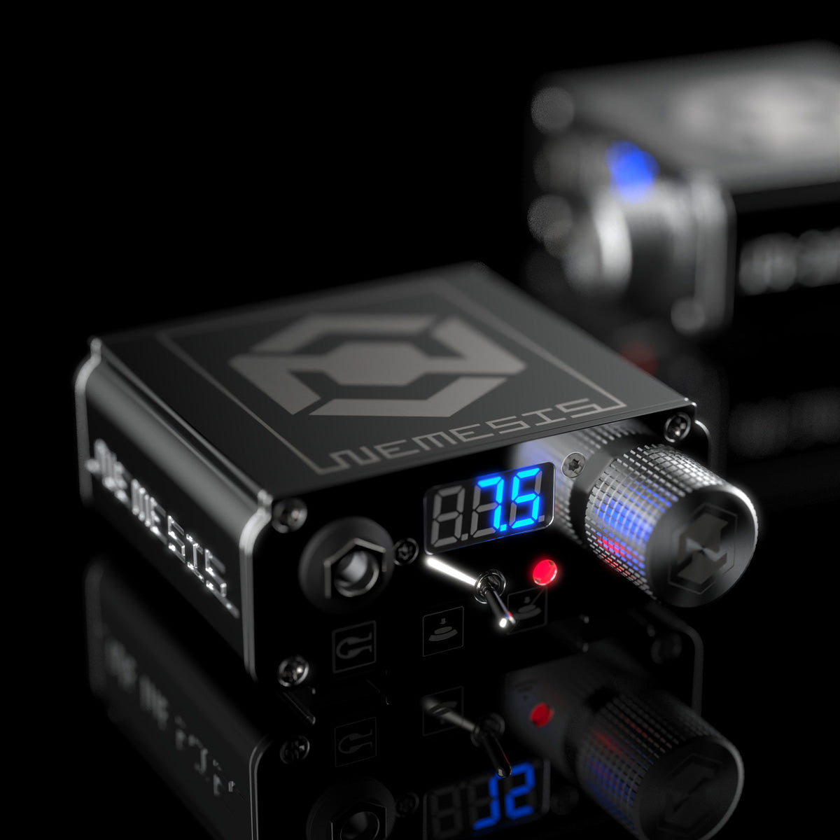 Nemesis Professional Tattoo Power Supply in Red by Kwadron