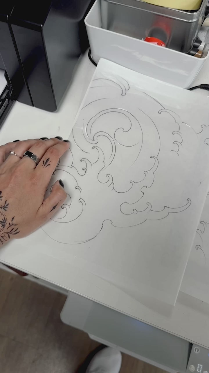 Video StandStill Transfer Film and Adhesive Stencil Spray