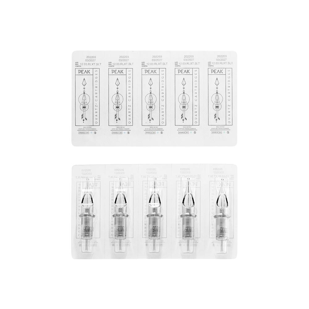 Peak Needles — Quartz — Box of 20 Cartridge Tattoo Needles