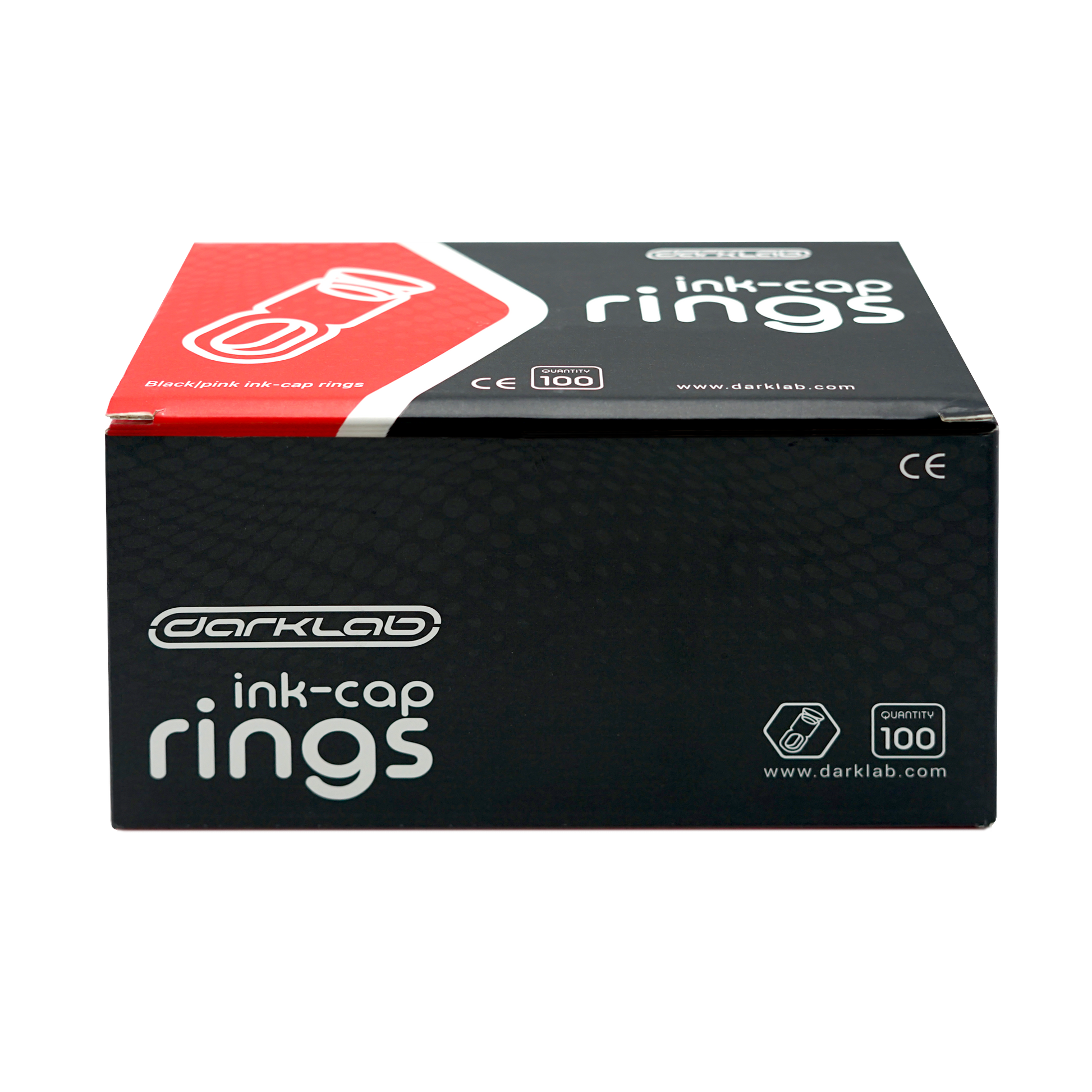 Ink Cap Rings 100pcs 50 Black/50 pink - Microbeau International