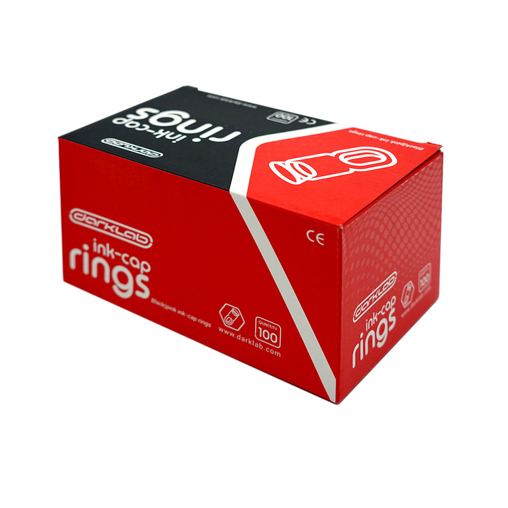 Ink Cap Rings 100pcs 50 Black/50 pink