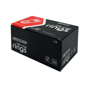 Ink Cap Rings 100pcs 50 Black/50 pink