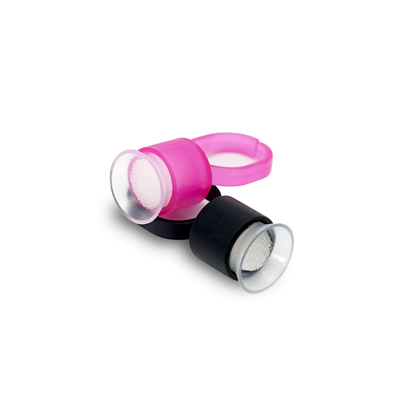 Ink Cap Rings 100pcs 50 Black/50 pink - Microbeau International