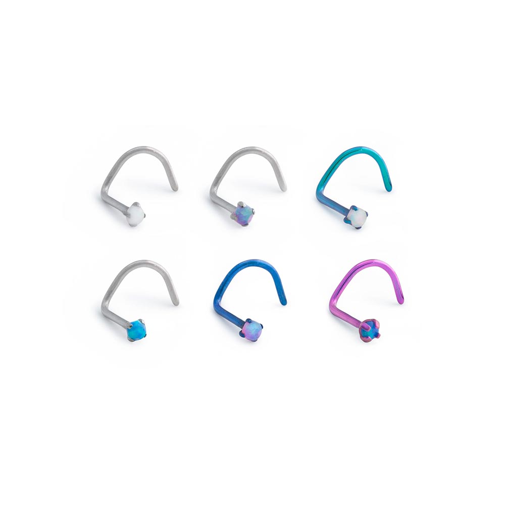 Tilum 20g Titanium Opal Nose Screw