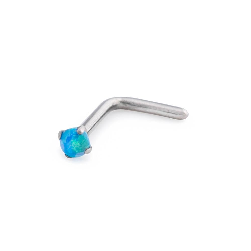 Tilum 20g Titanium Opal L-Bend Nose Screw
