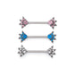 Tilum 14g Jewel Burst Titanium Nipple Barbell - Price Per 1