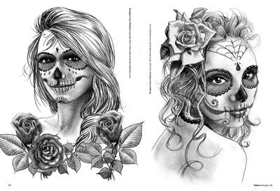 Skull Woman Tattoo Designs — Softcover Book