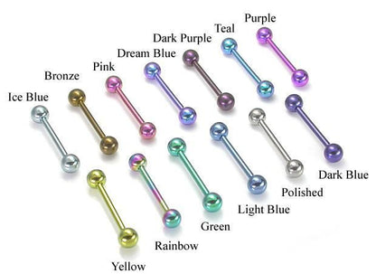 18g Externally Threaded Titanium Straight Barbell — Price Per 1 - Painful Pleasures