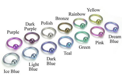 Tilum 18g Titanium Captive Bead Ring - Price Per 1 - Painful Pleasures