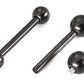 Tilum 14g Internally Threaded PVD Black Titanium Straight Barbell - Price Per 1