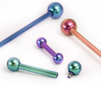 18g Internal 0.8mm Threading Titanium Straight Barbell — Price Per 1 ...