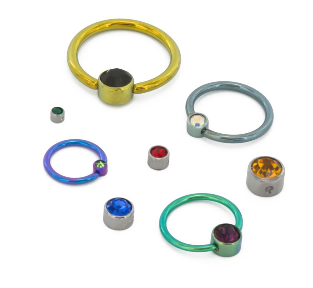 Tilum 4mm Jeweled Titanium Replacement Bead