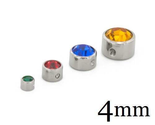 Tilum 4mm Jeweled Titanium Replacement Bead