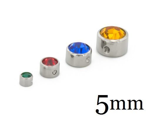 Tilum 5mm Jeweled Titanium Replacement Bead