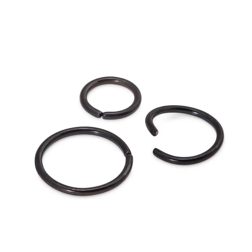 18g Black Seamless Niobium Ring — Price Per 1 - Painful Pleasures