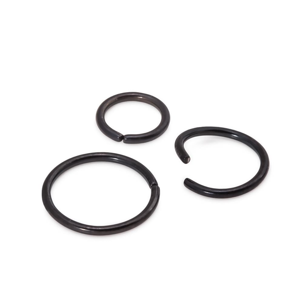 18g Black Seamless Niobium Ring — Price Per 1