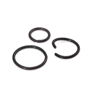 18g Black Seamless Niobium Ring — Price Per 1 - Painful Pleasures