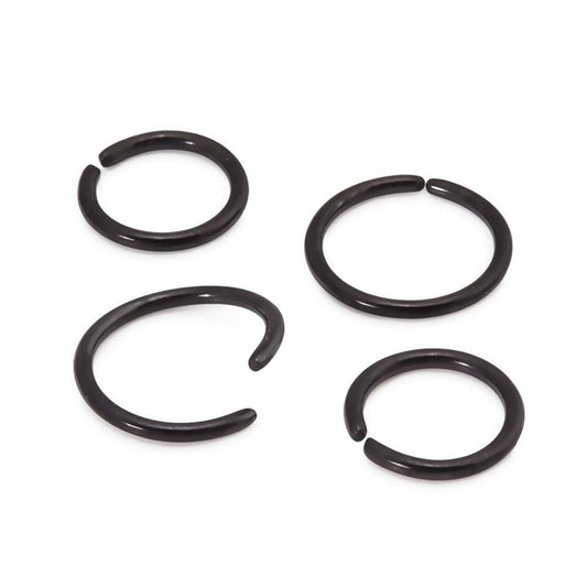 16g Black Seamless Niobium Ring — Price Per 1