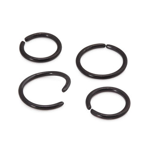 16g Black Seamless Niobium Ring — Price Per 1 - Painful Pleasures