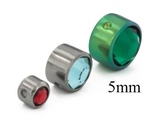 Tilum 5mm Titanium Captive Double Jeweled Disc