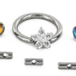 Tilum 8g Titanium 4mm-6mm Captive Bar with Internal 1.2mm Threading Insert