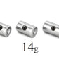 Tilum 14g Titanium 4mm-6mm Captive Bar with Internal 1.2mm Threading Insert