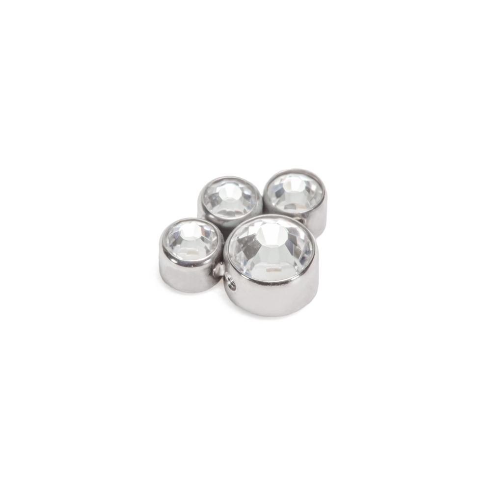 Tilum Jewel Paw Print Cluster Captive Bead - Price Per 1