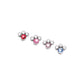 Tilum Paw Print Cluster Captive Bead - Choose 4mm Jewel - Price Per 1