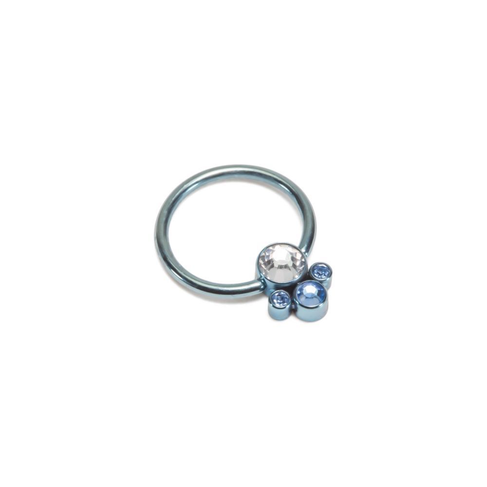 Tilum Jewel Bubble Cluster Captive Bead with 4mm Crystal - Price Per 1 - Painful Pleasures