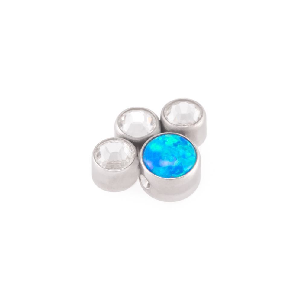 Tilum Opal Paw Print Cluster Captive Bead with Jewels - Price Per 1
