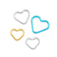 16g Niobium Bendable Heart for Ear Piercings — Three Size Options