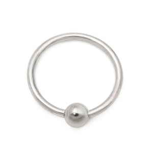 Tilum 18g Annealed Titanium Fixed Bead Ring - Price Per 1 - Painful Pleasures