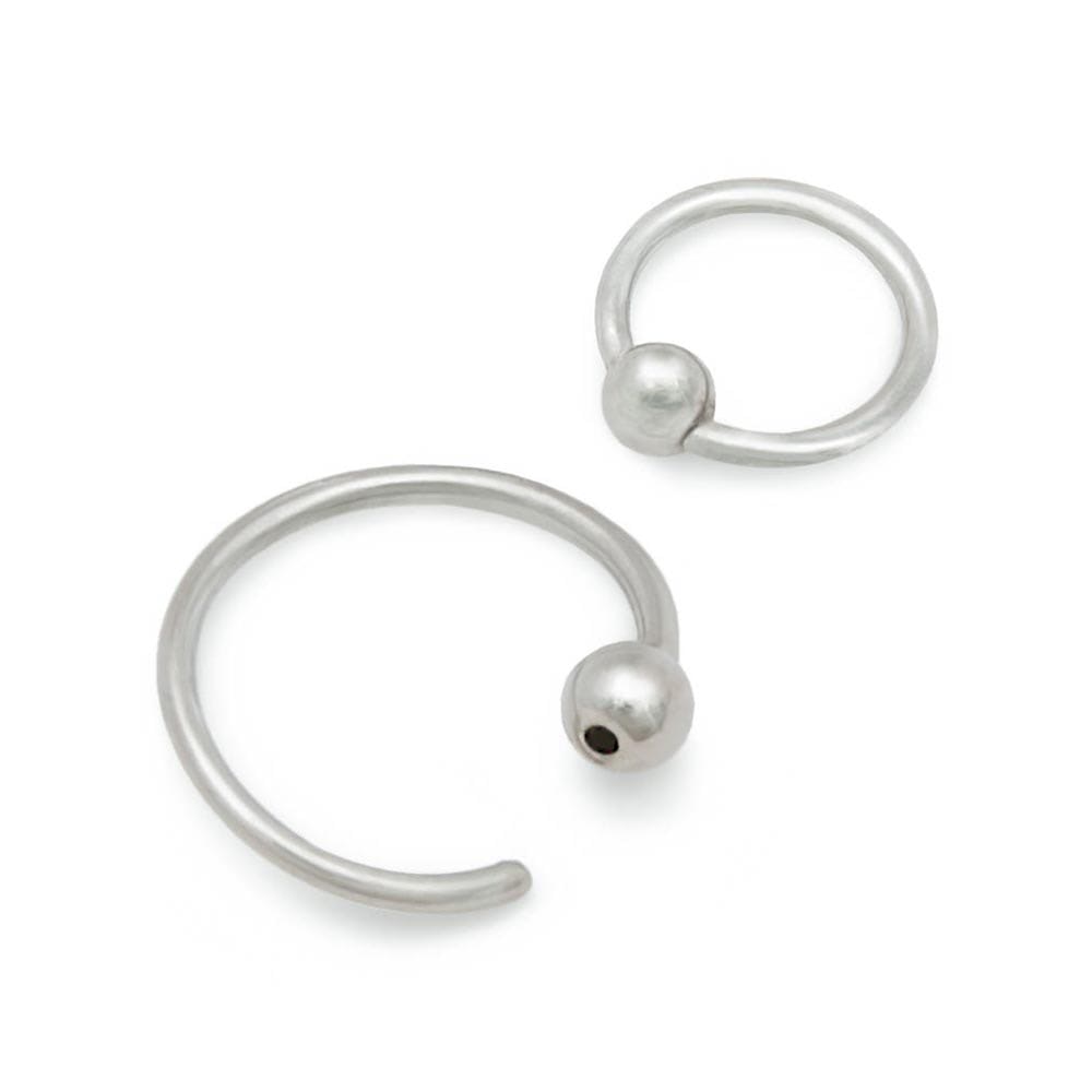 Tilum 20g Annealed Titanium Fixed Bead Ring - Price Per 1