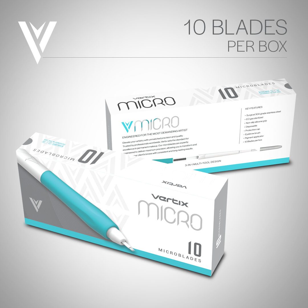 Vertix Micro Microblade - U Curved Blade - Pack of 10 Microblades - Painful Pleasures