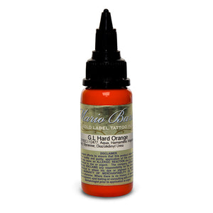 Hard Orange Mario Barth Gold Label — Intenze Tattoo Ink — 1oz Bottle - Painful Pleasures