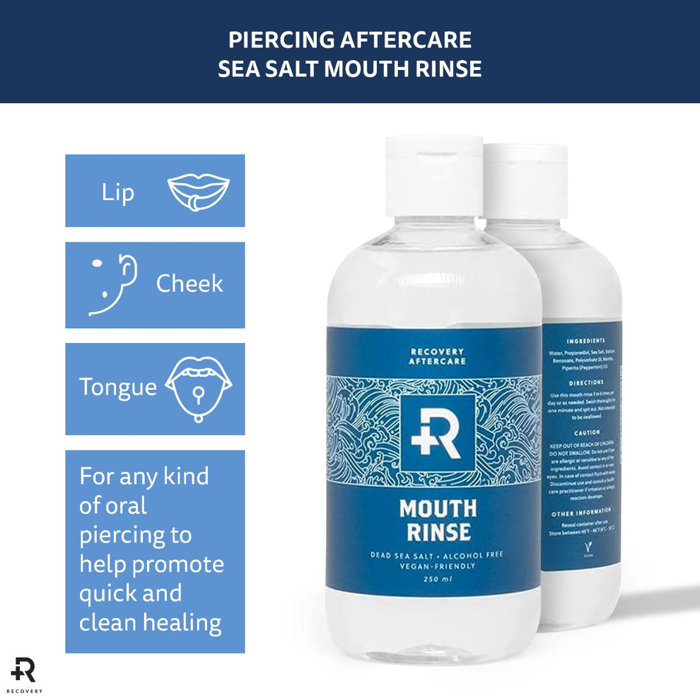 Recovery Aftercare Sea Salt Mouth Rinse — Alcohol Free Oral Piercing