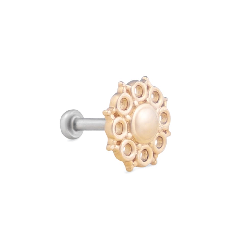 18g–16g Internally Threaded Adenium Yellow Gold Top — Price Per 1