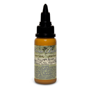 Light Brown Mario Barth Gold Label — Intenze Tattoo Ink — 1oz Bottle - Painful Pleasures