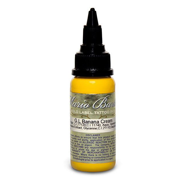 Banana Cream Mario Barth Gold Label — Intenze Tattoo Ink — 1oz Bottle