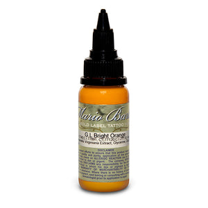 Bright Orange Mario Barth Gold Label - Intenze Tattoo Ink - 1oz Bottle - Painful Pleasures