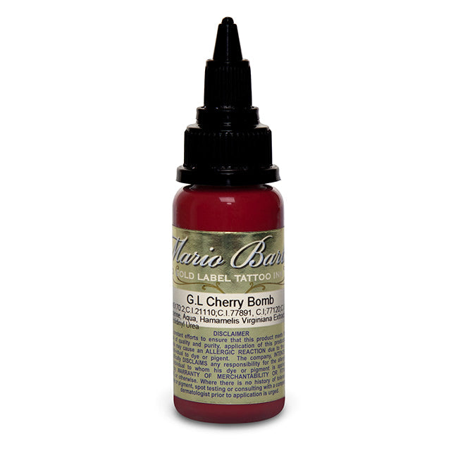 Cherry Bomb Mario Barth Gold Label — Intenze Tattoo Ink — 1oz Bottle