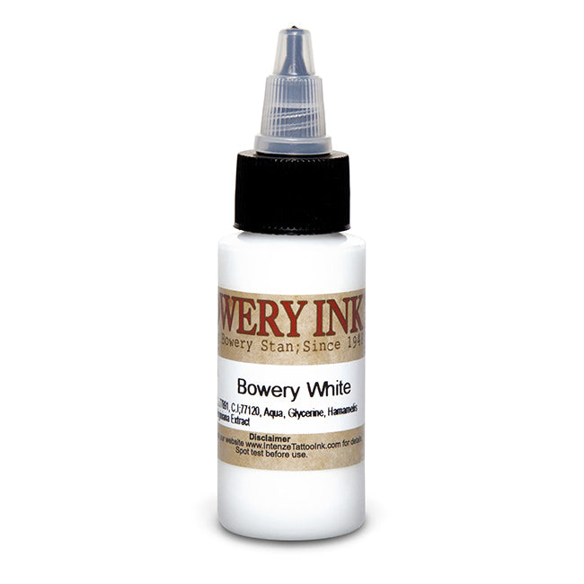 White — Bowery Artist Series — Intenze Tattoo Ink — 1oz Bottle