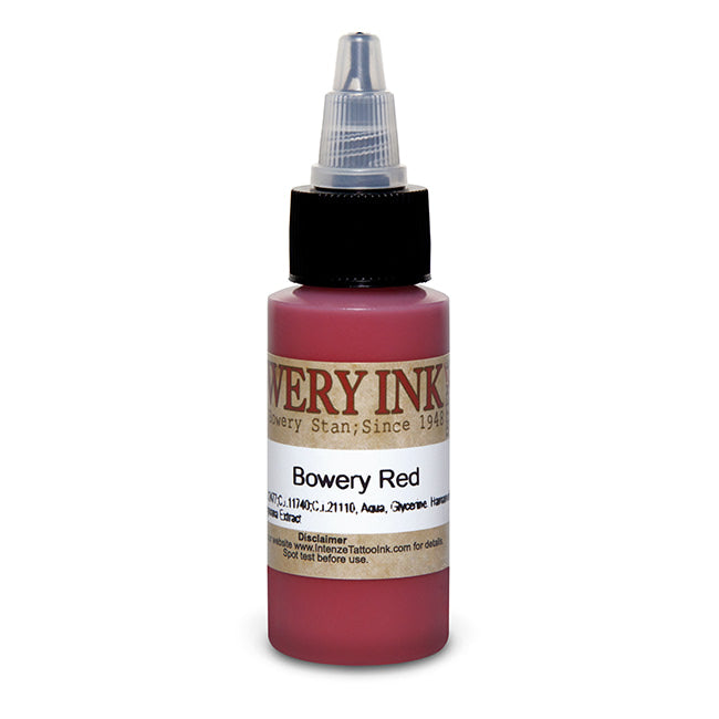 Red — Bowery Artist Series — Intenze Tattoo Ink — 1oz Bottle