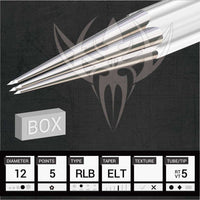 #12 Standard Round Liner — Precision Needles — Box of 50 Premade Sterilized Tattoo Needles