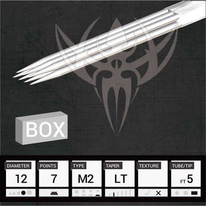 #12 Magnum Stacked — Precision Needles — Box of 50 Premade Sterilized Tattoo Needles - Painful Pleasures