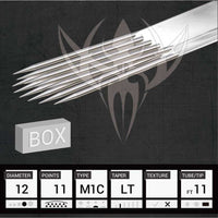 #12 Magnum Curved Weaved — Precision Needles — Box of 50 Premade Sterilized Tattoo Needles