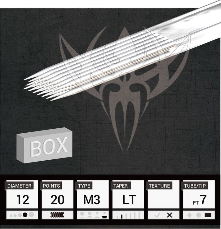 #12 Triple Stacked Magnum — Precision Needles — Box of 50 Premade Ster