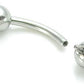 12g Bent Barbell Internally Threaded Stainless Steel